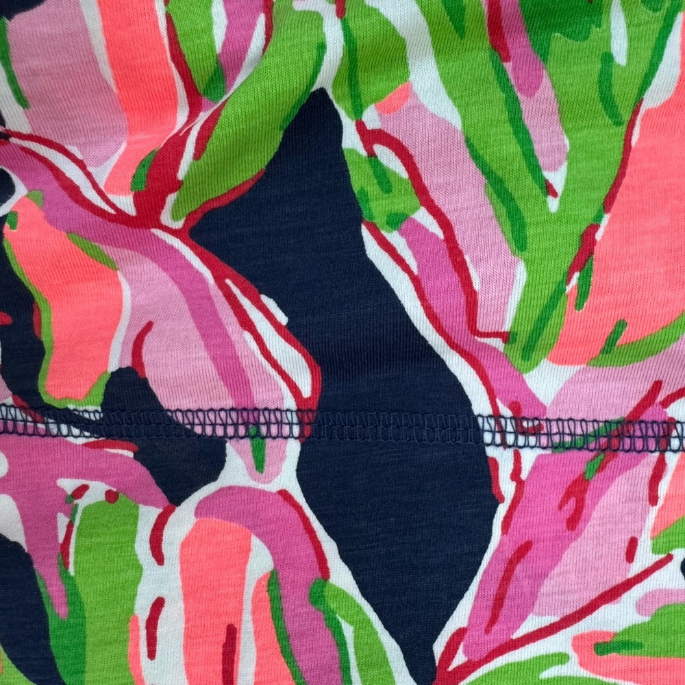 LILLY PULITZER PALMETTO IN THE VIAS PUMA PINK NAVY DRESS-SIZE MEDIUM - Picture 8 of 12